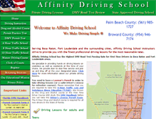 Tablet Screenshot of affinityautodrivingschool.com